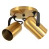**Produto:** Luminária de Teto 2 Spots Direcionáveis Focus Fit Dourado 1282

**Descrição Geral:**
A Luminária de Teto 2 Spots Direcionáveis Focus Fit Dourado 1282 é uma peça elegante e funcional, projetada para iluminar diversos ambientes com sofisticação. Com um acabamento em dourado, ela combina estética contemporânea e praticidade, sendo ideal para salas, escritórios, corredores e outros espaços.

**Características Técnicas:**

- **Modelo:** Spot de sobrepor
- **Cor:** Dourado
- **Material:** Alumínio (canopla e corpo)
- **Altura:** 15,00 cm
- **Largura:** 15,00 cm
- **Peso:** 0,40 kg
- **Voltagem:** 127V/220V
- **Número de Soquetes:** 2 (soquetes tipo E27)
- **Número de Lâmpadas:** 2 (lâmpadas não inclusas)
- **Garantia do Fabricante:** 3 meses

**Design e Funcionalidade:**
- A luminária possui um design moderno com dois spots direcionáveis, permitindo que a luz seja ajustada para focar em áreas específicas do ambiente.
- A canopla (parte que fixa ao teto) é feita de alumínio, garantindo durabilidade e resistência.
- Os spots possuem um acabamento metálico que proporciona um brilho sofisticado, ideal para compor ambientes elegantes.

**Conteúdo da Embalagem:**
- 1 Luminária de Teto (modelo com 2 spots)
- Observação: Lâmpadas não estão inclusas na embalagem.

**Aplicações:**
- Perfeita para ambientes residenciais e comerciais.
- Pode ser utilizada em salas de estar, quartos, escritórios, cozinhas e corredores, oferecendo iluminação direcionada e aconchegante.

**Dicas de Uso:**
- Recomenda-se o uso de lâmpadas LED para maior eficiência energética e durabilidade.
- A instalação deve ser feita por um profissional qualificado para garantir segurança e funcionalidade.

**Slogan:** "Sua casa única!" - Peças com design sofisticado e acabamento impecável, tudo para iluminar seu ambiente com charme e elegância.