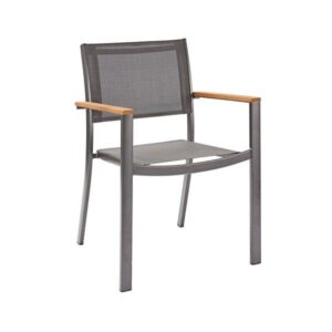 **Cadeira de Jardim em Alumínio 84x55cm Cinza Oris Naterial** **Descrição do Produto:** A Cadeira de Jardim em Alumínio Oris Naterial é uma peça ideal para ambientes externos, como varandas, jardins e áreas de lazer. Com um design moderno e elegante, esta cadeira combina conforto e funcionalidade, sendo perfeita para momentos de relaxamento ao ar livre. **Características Técnicas:** - **Dimensões:** 84 cm de altura x 55 cm de largura. - **Material da Estrutura:** Alumínio, que proporciona leveza e resistência à corrosão, ideal para uso externo. - **Acabamento:** Pintura em pó na cor cinza, oferecendo durabilidade e proteção contra intempéries. - **Assento e Encosto:** Confeccionados em tecido de poliéster, com tratamento que garante resistência a UV, evitando desbotamento e deterioração. - **Braços:** Braços em madeira, que trazem um toque natural e aconchegante ao design. - **Peso:** Leve, facilitando o transporte e a reorganização do espaço. **Funcionalidade:** - **Conforto:** Design ergonômico com encosto alto e apoio para os braços, proporcionando maior conforto durante o uso. - **Empilhável:** A cadeira pode ser empilhada, otimizando o espaço de armazenamento quando não estiver em uso. - **Fácil Limpeza:** A superfície do material é fácil de limpar, permitindo manutenção simples e rápida. **Aplicações:** Ideal para uso em áreas externas, como: - Jardins - Varandas - Decks - Espaços de lazer em condomínios **Cores Disponíveis:** - Cinza (principal) **Recomendações:** - Para aumentar a durabilidade do produto, recomenda-se evitar exposição prolongada à chuva e ao sol intenso. A Cadeira de Jardim em Alumínio Oris Naterial é a escolha perfeita para quem busca estilo e conforto em ambientes ao ar livre, garantindo momentos agradáveis em companhia de amigos e família.